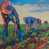 Aesthetic Farming With Workers Diamond Paintings