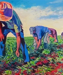 Aesthetic Farming With Workers Diamond Paintings