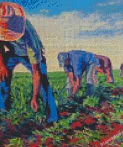 Aesthetic Farming With Workers Diamond Paintings