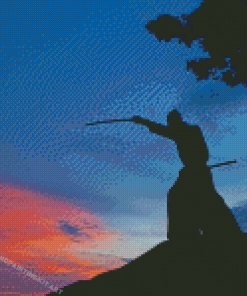 Alone Samurai Silhouette Diamond Paintings