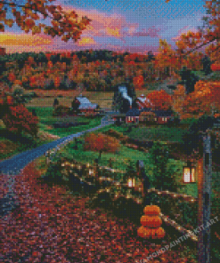 Autumn New England Countryside Diamond Paintings