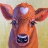 Baby Brown Cow Diamond Paintings