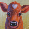 Baby Brown Cow Diamond Paintings