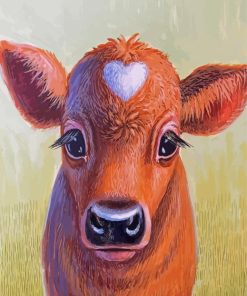 Baby Brown Cow Diamond Paintings