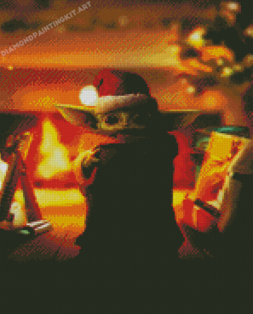 Baby Yoda Santa Diamond Paintings