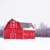 Barn In Snow Diamond Paintings