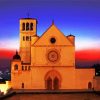 Basilica Of San Francesco D Assisi Sunset Colors Diamond Paintings