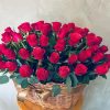 Basket Of Red Roses Diamond Paintings