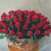 Basket Of Red Roses Diamond Paintings