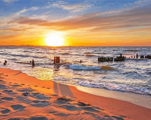 Beatiful Baltic Sea Seascape Diamond Paintings