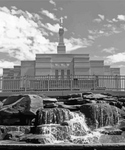 Black And White Snowflake Arizona Temple Diamond Paintings