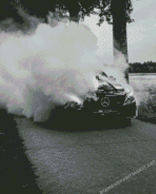 Black And White Smoke Car Diamond Paintings