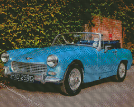 Blue Austin Healey Sprite Diamond Paintings