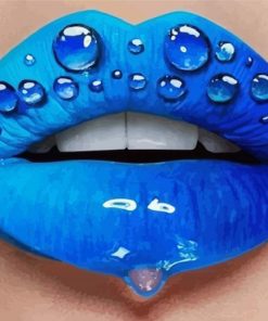 Blue Lips Diamond Paintings