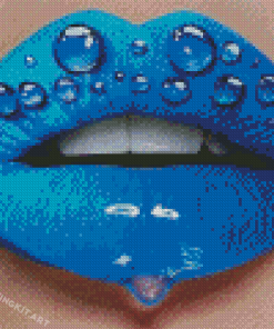 Blue Lips Diamond Paintings