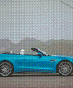 Blue Mercedes Sl Diamond Paintings