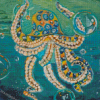 Blue Ring Octopus Diamond Paintings