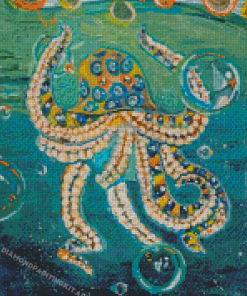 Blue Ring Octopus Diamond Paintings