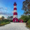 Chincoteague Lighthouse In Virginia Diamond Paintings