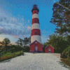 Chincoteague Lighthouse In Virginia Diamond Paintings