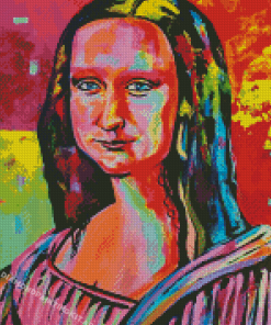 Colorful Mona Lisa Abstract Diamond Paintings