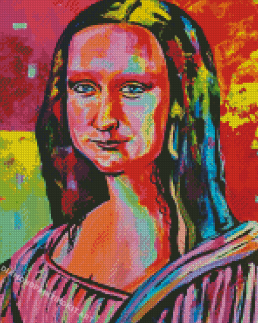 Colorful Mona Lisa Abstract Diamond Paintings