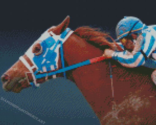 Cool Secretariat Horse Diamond Paintings