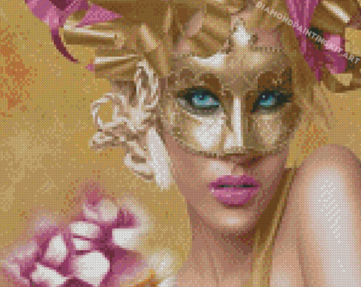 Cool Woman In Mask Diamond Paintings