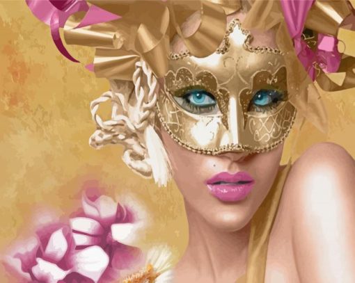 Cool Woman In Mask Diamond Paintings