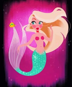 Cute Blonde Mermaid Diamond Paintings