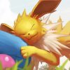 Cute Sleepy Jolteon Diamond Paintings