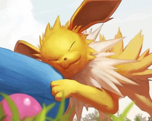 Cute Sleepy Jolteon Diamond Paintings