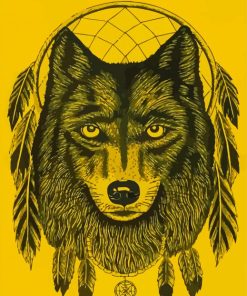 Dream Catcher Wolf Art Diamond Paintings