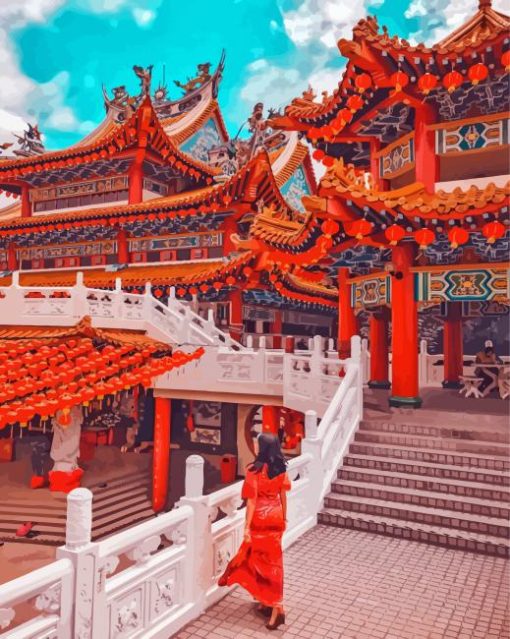 Follow Me To Thean Hou Temple Diamond Paintings