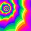 Fractal Bright Rainbow Swirl Diamond Paintings