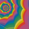 Fractal Bright Rainbow Swirl Diamond Paintings