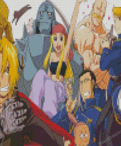 Full Metal Alchemist Brotherhood Characters Diamond Paintings