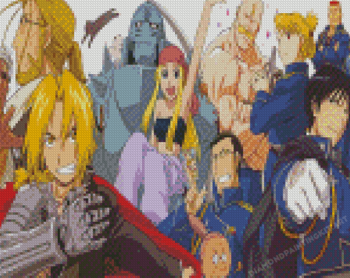 Full Metal Alchemist Brotherhood Characters Diamond Paintings