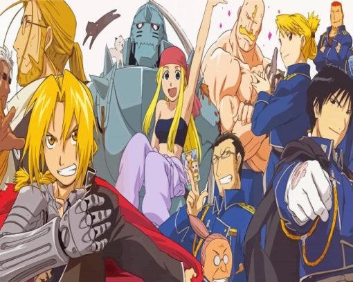 Full Metal Alchemist Brotherhood Characters Diamond Paintings