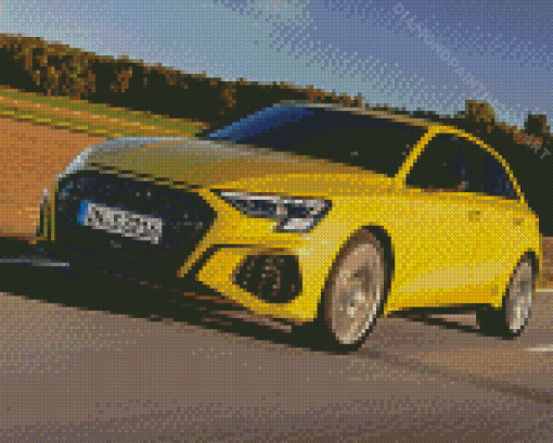 Yellow Audi S3 Diamond Paintings