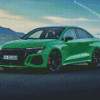 Green Audi RS3 Diamond Paintings