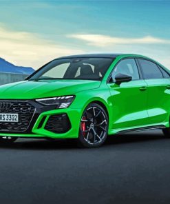 Green Audi RS3 Diamond Paintings