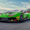 Green Lamborghini Huracan Evo GT Diamond Paintings