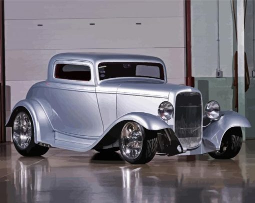 Grey 1932 Ford Coupe Diamond Paintings