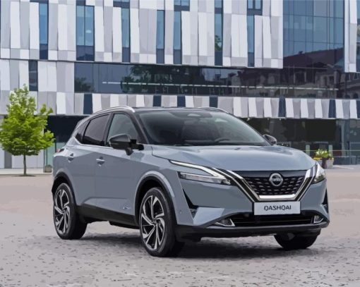 Grey Nissan Qashqai Diamond Paintings