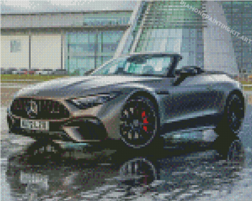 Grey Mercedes SL Diamond Paintings