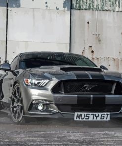 Grey Shelby Mustang Car Diamond Paintings