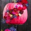 Halloween Pumpkins And Flowers Diamond Paintings