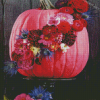 Halloween Pumpkins And Flowers Diamond Paintings