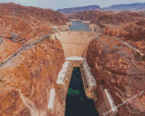 Hoover Dam Landscape Diamond Paintings